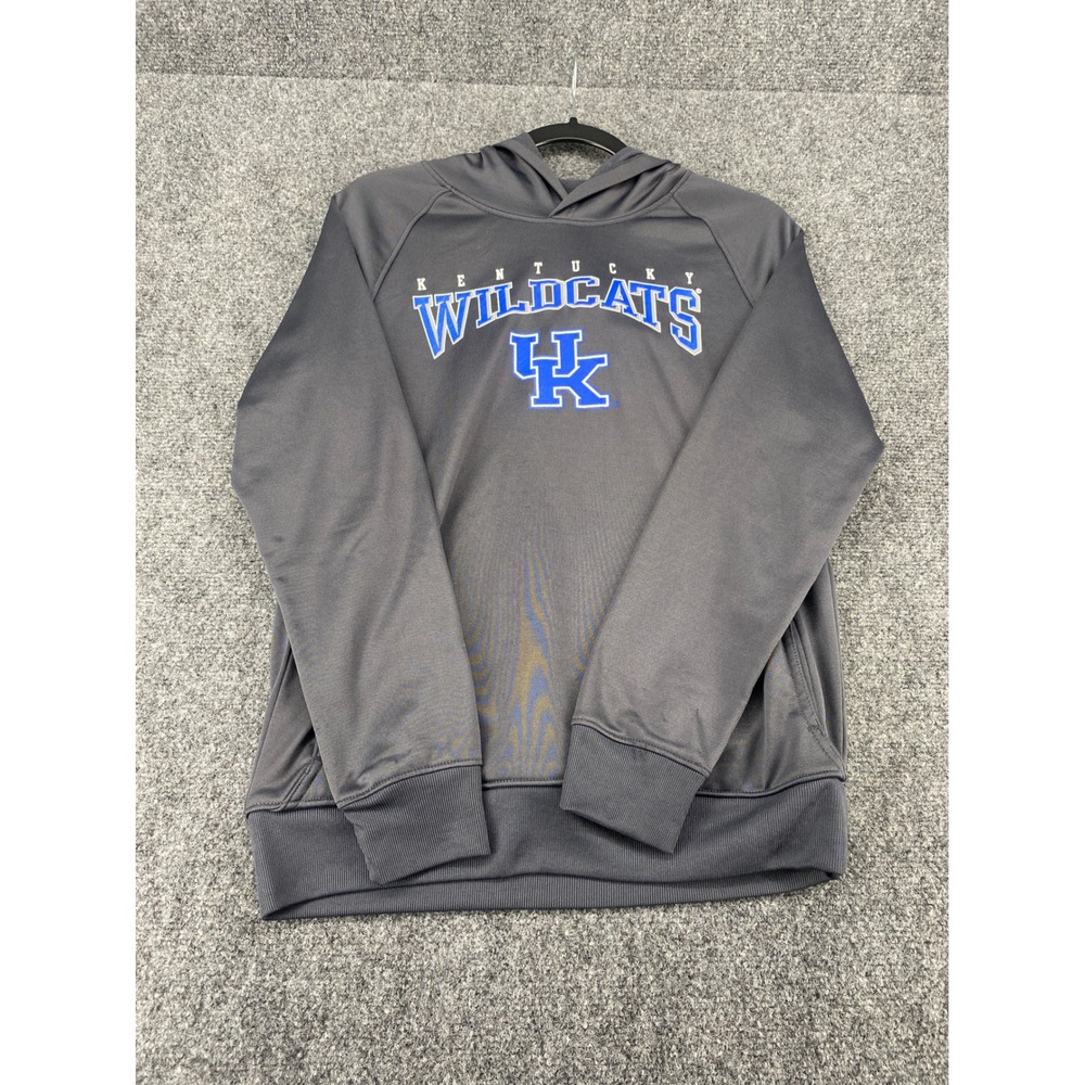 Kentucky Wildcats Hoodie Youth Large 14/16 Gray Blue NCAA Sweatshirt Performance